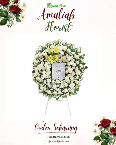 Krans Bunga Duka Cita di Pelita